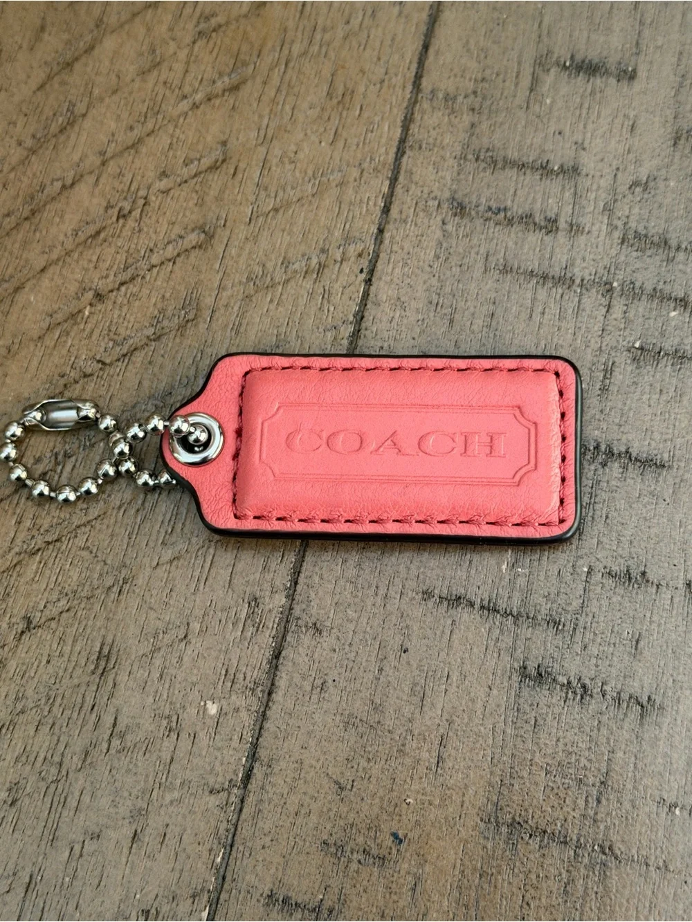 Coach Coral Hang Tag Bag Charm